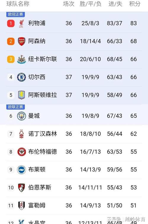 2010世界杯排名表